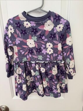Little Sleepies Purple Floral Ruffle Sweatshirt